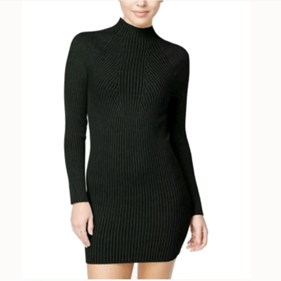 Material Girl Dresses | Material Girl Junior Ribbed Mini Sweater Dress | Color: Black | Size: S | Armoireshop's Closet